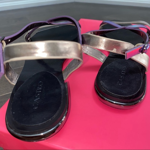 Castro Holographic Strappy Flat Sandals - Picture 5 of 8